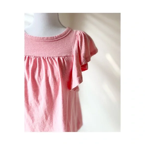 LOFT Pink Ruffle Sleeve Top - Picture 2 of 6